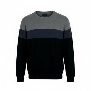 APT.9 Seriously Soft Merino Wool Blend Colorblock Knit Sweater Multicolor Large